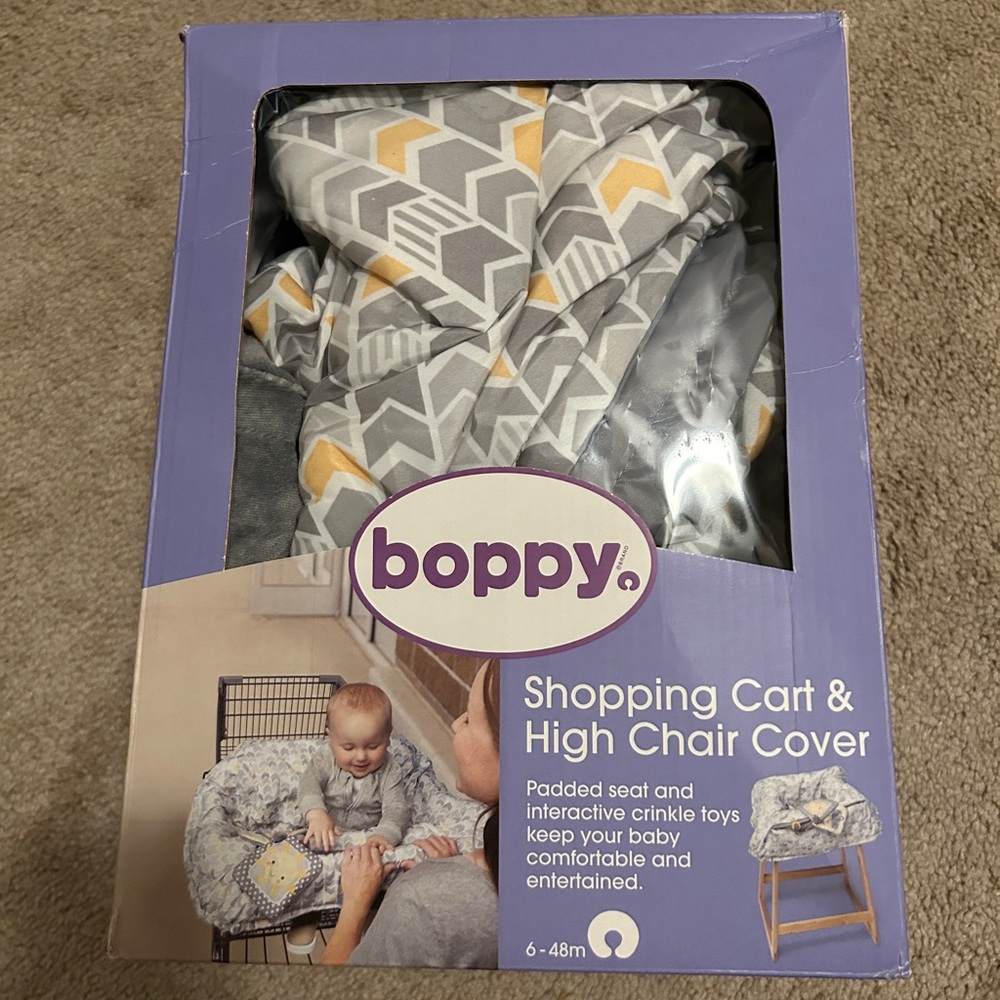 Boppy Gray and Yellow Accent Cover